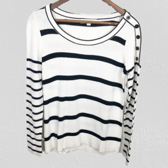 LOFT Sweaters - *3 for $25* LOFT Striped Long Sleeve Knit Sweater